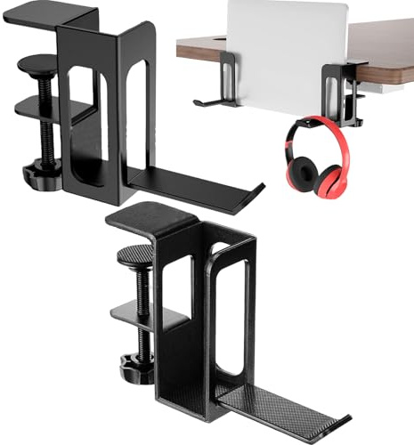 Generico Support pour ordinateur portable de bureau - Support pour ordinateur portable de bureau, étagère latérale multifonctionnelle pour bureau | Étagère réglable pour, support sans perçage avec 2