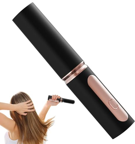Sghtil Brosse à lisser | Brosse à cheveux sans fil – Fer à friser rechargeable à chauffage rapide avec température réglable, moins de dommages causés par la chaleur pour femme, maison, voyage
