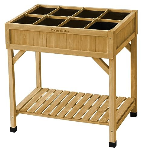 VegTrug 8 Pocket Herb Planter Natural, 78x58x80 cm