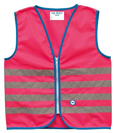 WOWOW 011298 Sicherheitsweste Fun Jacket für Kinder mit Refl.-StreifenGr.M, pink (1 Stück)