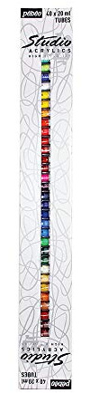 Pebeo - Studio Acrylics - Förpackning med 40 tuber på 20 ml - Akrylfärg - 40 x 20 ml