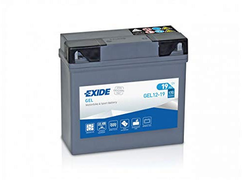 Exide - Batteria da moto Exide Gel 12-19, 12 V, 19 Ah