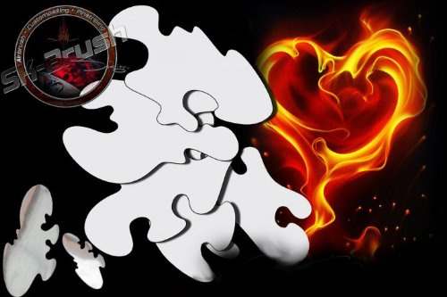 Herterich Products Airbrush Stencil Flames Fire Mega Set 12 pezzi | Tattoo & Graffiti Stencil Template | Riutilizzabile e resistente ai solventi | Mylar | Per aerografo, spray e vernici acriliche