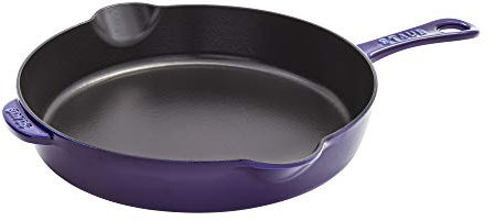 Staub Cast Iron 11-inch Traditional Skillet - Dark Blue, Made in France