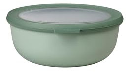 Mepal - Bol Multifonction Cirqula Rond - Boîte Conservation Alimentaire avec Couvercle - Convient comme Boîte de Hermétique pour le Réfrigérateur, Micro-ondes & Congélateur - 1250 ml - Nordic sage