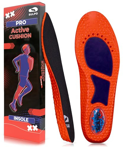 SULPO PRO Aktiva sportinnersulor – ortopediska innersulor – Plantar fasciit innersulor – innersulor för kvinnor och män – gelinnersulor för gym – löparinnersulor – träningsinnersulor – 39-42