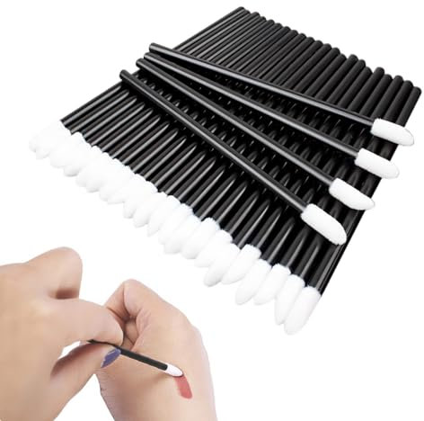 AEIOPRS 100 pcs Monouso Lip Gloss Usa e Getta Trucco Pennello Pennello Correttore Rossetto Microbrush Pennelli Labbro Applicatore Bacchette Makeup Tool