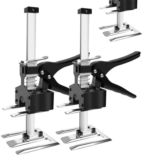Labor Saving Arm Jack 2 Pack, Lightweight Hand Lifting Tool Set with Height Adjustable Furniture Door Panel Lifter, 0-17cm Adjustment Range, 170kg Maximum Weight Capacity