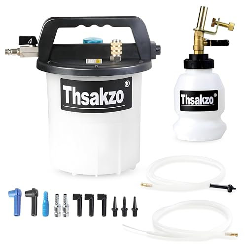Thsakzo BremsenentlüFtungsgerät Auto Druckluft Bremsenentlüfter,3L Pneumatisches BremsflüSsigkeitsentlüftungs-Set,Bremsenflüssigkeitsentlüftungs Kit,Manueller Vakuum-FlüSsigkeitsentlüfter