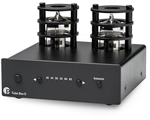 Pro-Ject Tube Box E, tubo completamente discreto, preamplificatore Phono (nero)