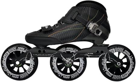 Patines en línea Profesionales para Adultos (Hombres y Mujeres), Ruedas de Alta Velocidad, chasis de Aluminio, Fibra de Carbono, Forro Transpirable, diseño para Fitness y Carreras, Ideales