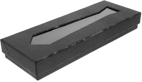 PACKOVE Scatola Porta Cravatte da Uomo in Cartone Nero Effetto Pelle di Serpente, Custodia Porta Cravatte da Viaggio Elegante Fascette, Organizer Compatto per Armadio e Accessori da Uomo