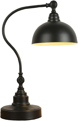 XANAYXWJ Retro Personlig Svart Justerbar Industriell stil Sovrum Study Lamp Loft Bordslampor, Ljuskronor