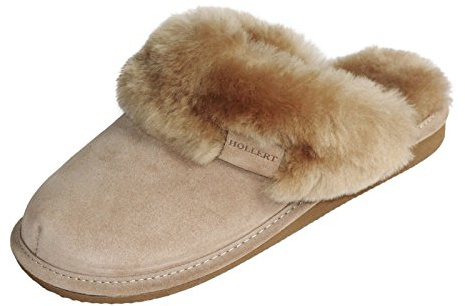 der-Fellmann Lammfell Hausschuhe Pantoffeln Malibu beige Schuhgröße EUR 40