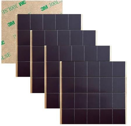 FCLUB 100pcs Magnetic Magnet Squares with Strong Self Adhesive for Watercolor Pans
