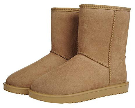 HKM 11126 Allwetterstiefel Davos, Wildlederoptik, Warmes Teddyfutter, Camel, 39