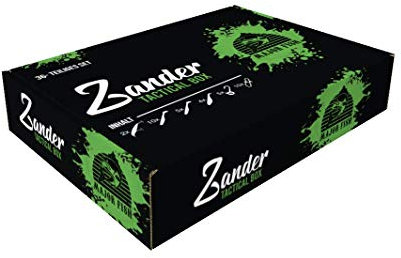 Major Fish Zander Tactical Box 36- teilig Gummifische mit Jigköpfe Wobbler + Raubfisch Zubehör