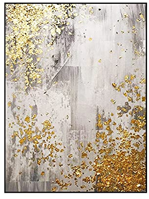 Cuadros Modernos Al Oleo,Estilo Creativo Adorno Lámina Dorada Textura Gris Pinturas Al Óleo Grandes Verticales Arte Arte Abstracto Moderno Lienzo Arte De La Pared Pinturas Sala De Estar Dormitorio