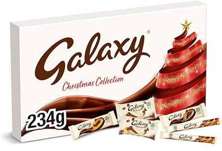 Galaxy Milk Chocolate Large Selection Box, 234g, Ideal Christmas Chocolate Gift Box, Assorted Bars