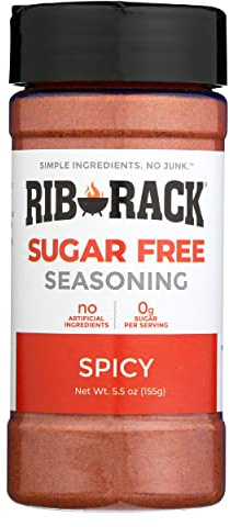 Rib Rack Seasoning, Spicy, Sugar Free, 5.5 Oz (Pack of 6)