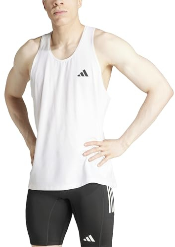Adidas Mens Own The Run Tank Top, White/White, XXL