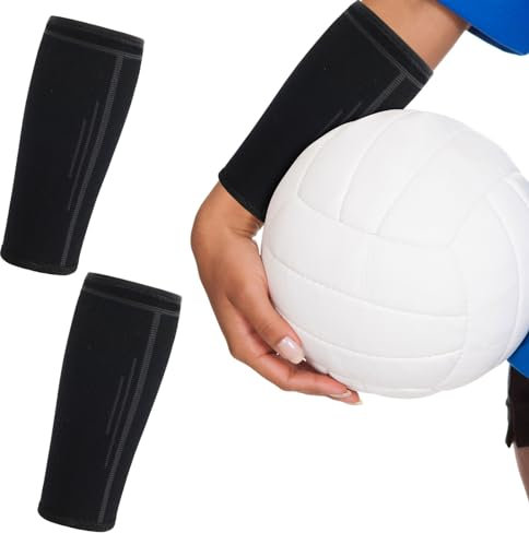 1 Paio di Manicotti da Pallavolo Manicotti da Corsa per Donna Uomo Polsini da Pallavolo Nero, Taglia M