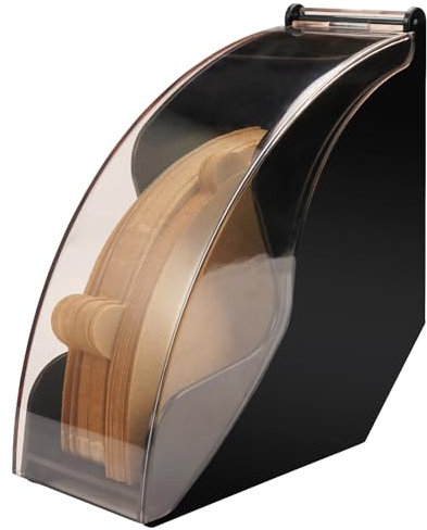 Porta Filtri Caffè Grande Capacità Può Contiene 150 Filtri Caffè, Porta Carta Porta Tovaglioli Porta Sacchetti Filtro Versatile， Professionale in Caffetteria, Resistente Alla Polvere e All'umidità