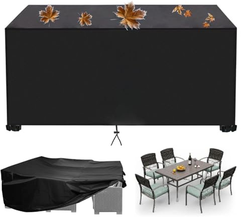 AJALGZ Abdeckhaube Gartenmöbel Schutzhülle Wasserdicht Abdeckung für Gartenmöbel 75x55x45cm/LxWxH Winddicht Winterfest Schwarz 420D Oxford Gewebe Abdeckung für Gartenmöbel mit Kordelzug
