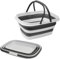 MagazziniGM Linea Compact Salvaspazio SECCHIO CATINO BACINELLA CESTO PORTABIANCHERIA Pieghevoli (CESTO PORTABIANCHERIA 8,5lt - 38,5 X 28 X 17,5 cm)