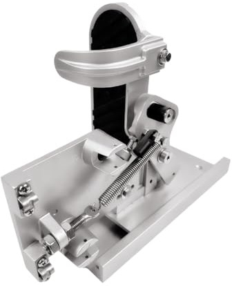 FIRETIDE Pedal de acelerador de motor fueraborda plateado, control mecánico lateral, ajuste vertical, acelerador de pie caliente para barcos, yates, buques marinos