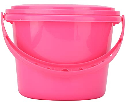 Akozon Cuve de Lavage de Pinceaux Portable avec 2 Compartiments, Seau de Peinture Multifonction Aquarelle et Peinture Acrylique – Fournitures pour Peintres (YJ004 Seau Multifonctionnel Rose)