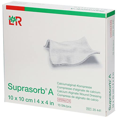 Enervit Suprasorb Wound Dressing, 10 x 10 cm, 10 Pieces, 5 kg, Sterile, Non-absorbent and Non-breathable, Natural Material, 1 count