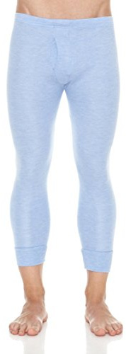 ABANDERADO Calzón largo termal abierto de fibra acrílica ABANDERADO Pantalones térmicos, Hombre, Azul (Celeste 009), Medium (Tamaño del fabricante:M/48)