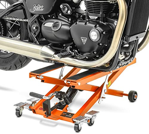 ConStands Midlift - Motorrad Hebebühne kompatibel mit Chopper/Custombike SportStandard LimitedHydraulisch XL kg Orange CB58556
