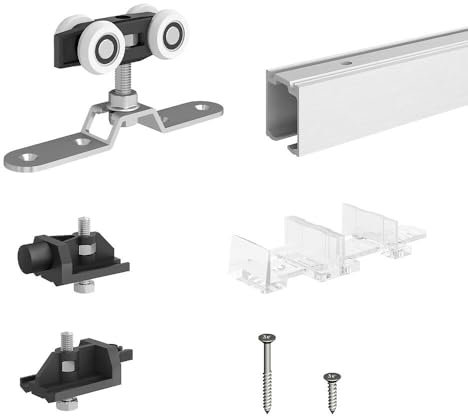 Schiebetürbeschlag SLID'UP 170, Laufschiene 180 cm, 1 Tür bis 120 kg, für Durchgangstüren, Holztüren