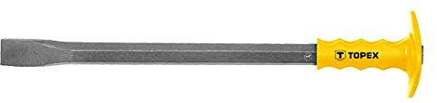 Topex Flachmeißel mit Handschutz - Handmeißel mit ergonomischer Handgriff - Handlicher, starker Meißel mit Schutz - Größen: Meißelkörpers: 19 mm - Länge: 500 mm - Meißelklinge: 27 mm