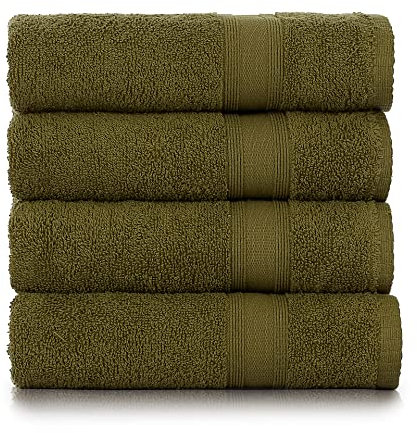 Tuiste Handtücher Grün |%100 Baumwolle Handtuch 4 Teilig (50x90) | Weich und Saugstark | Farbe : Grün