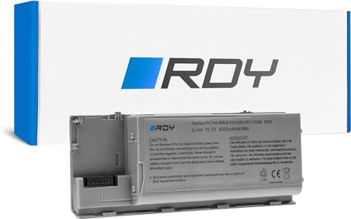 RDY Laptop Akku PC764 JD634 PP18L TD175 TC030 RC126 TD116 NT379 TD117 Battery for Dell Latitude D620 D630 D630N D631 D631N D830N PP18L D630c Precision M2300 (Capacity: 4000mAh 11.1V)