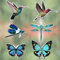 MWOOT 12 Pezzi Screen Door Decals,Magneti a Colibrì Farfalle Libellule per Porte a Schermo,Doppia Faccia Schermo Protezione Magnetica è Adatto a Proteggere Bambini e Animali Domestici(6 Stili)