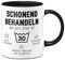 Tassenbrennerei Tasse mit Spruch Schonend behandeln Das gute Stück ist 30 Kaffeetasse | 30 bis 80 | lustigals Geschenk runder Geburtstag (30)