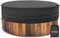 Runde Whirlpool-Abdeckung hot tub Abdeckung,Schwerlast Reißfest 600D Oxford hot tub Abdeckung für Garten Whirlpool, Winterfest UV-Beständiges (Φ190*30cm H, Schwarz)