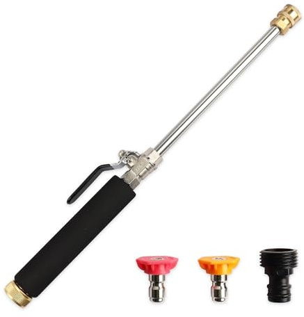 YunGuoGuo High Pressure Hose Nozzle for Garden Car,Heavy Duty Metal Jet Nozzle for High Power washers Outdoor Clean