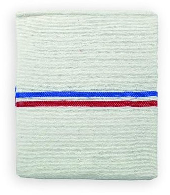 Les Nouveaux Textiles - Lot de 5 Serpillères Gaufrées Blanches 60 x 100 cm - Haute Résistance - Grand Pouvoir Absorbant - Idéal pour Tout Type de Sol - Fabriqué en France