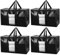 TAILI Extra Große Umzugstasche, 4 PCS Aufbewahrungstaschen mit Reißverschluss, Robuste Schwarz große tasche zur Bettdecken,Umzug,Kleidung Aufbewahrung, Alternative zu Umzugskartons