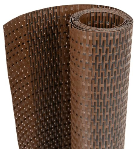 vidaXL Balkon Sichtschutz, Balkonbespannung Rattan-Optik, Sonnenschutz Windschutz für Terrasse Garten, Balkonverkleidung Balkonabdeckung, Braun Schwarz 400x100cm Poly Rattan