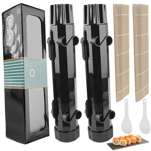 GBKDQQ 2 Set Sushi Maker Sushi Roller Sushi Bazooka Sushi, 27.2 * 5.5 CM Maker Kit, Sushi Tube Werkzeug, Einfach zu verwendendes Sushi-Set, DIY Sushi Set Sushi Matte für Anfänger zum Selber Machen