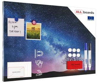 ALLboards Magnetic METALboards, The Milky Way and A Tree 60×40 cm + a Set of Accessories Included