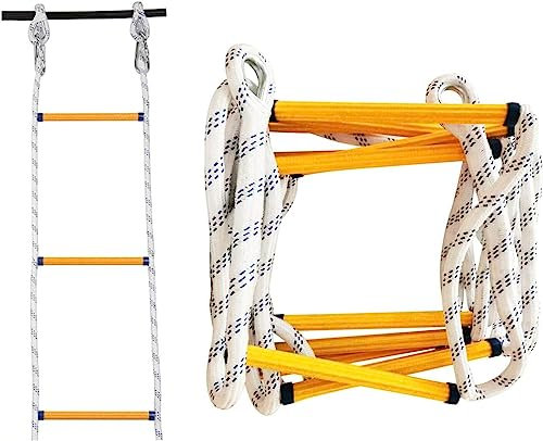 VNGBFGDFVN Échelle de Corde Souple Échelle de Secours Échelle portative extérieure Échelle de Sauvetage Échelle de Corde, Échelle de Corde pour Aire de Jeux familiale pour Adultes
