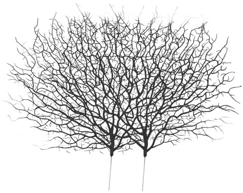 GALPADA Branches De Artificiel Noires Lot De 2 Pièces en PVC Décoration Polyvalente pour DIY Accessoires De Mise en Page Ambiance Intérieure Ornements pour Événements