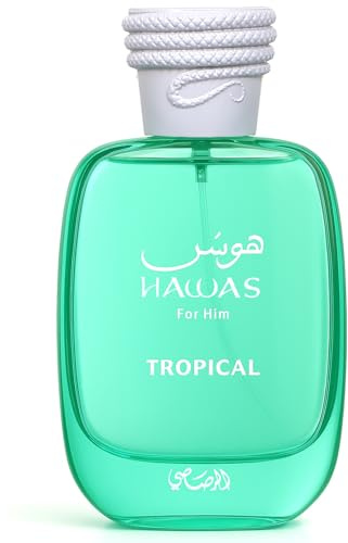 Rasasi Hawas Tropical Eau De Parfum Spray for Men, 3.4 Ounce